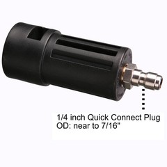 M MINGLE Compatible Pressure Washer Adapter, with Karcher Black