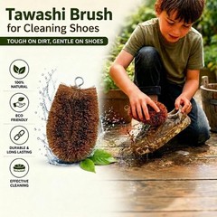 Pack of 3 Tawashi Vegetable Scrub Brush,100% Natural Coconut Coir Fiber