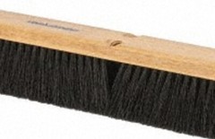 PRO SOURCE 18″ Push Broom Head: Poly Bristles, Wood Block, Handle Not Incl