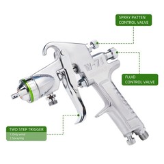 Senray Pressure Feed Air Spray Paint Gun, Pot 1.5mm, Silver