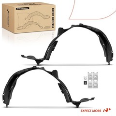 Pair Front Inner Fender Liner Splash Shield w/ Clips for Honda Pilot 2006-2008