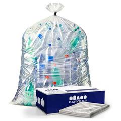 Plasticplace – W55Ldc2 55-60 Gallon Trash Bags 2 Mil Clear Heavy Duty Garbage