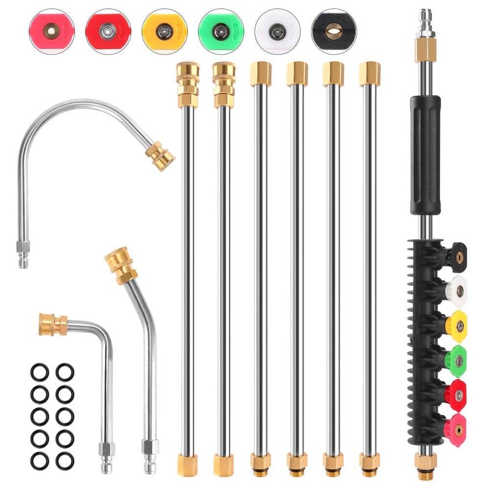 Gutter Cleaning Tools From the Ground, 10 Pack 9 FT 9FT(108IN)-10PCS, Silvery