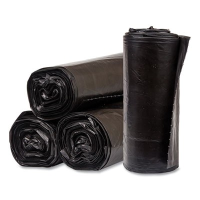 Pitt Plastics PITPCRL3858SHK Eco Strong Can Liners 60 Gal Black