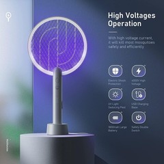 Electric Bug Zapper Fly Swatter Rechargeable Racket