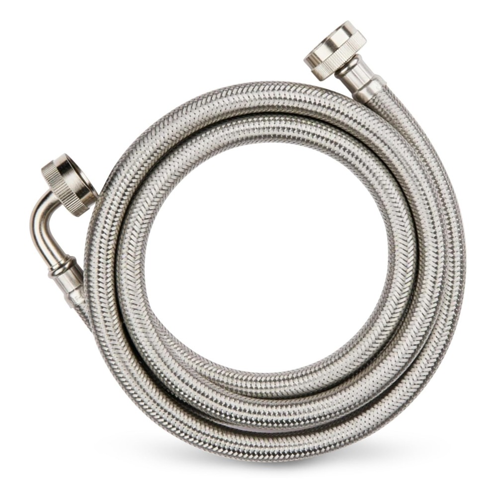 Niikappu Washing Machine Hoses 5ft, 1 Pack Braided Stainless Silver