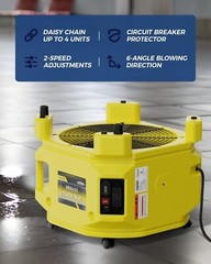 ALORAIR Air Mover 3000 CFM Axial Fan Floor Dryer Stackable Carpet Dryer Blower