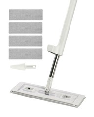 Uimoso Microfiber Flat Mop with 4 Mop Pads Flat Mop for Dry and Wet Floor