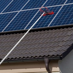 Outdoor Solar Panel Cleaning Brush Adjustable Pole Window Washing Cleaning Kit