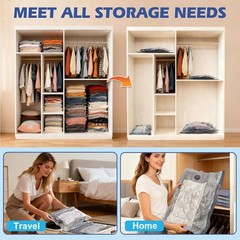 Travel Vacuum Storage Bags with Rechargeable Air Pump, 15 Pack Portable Space