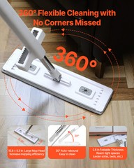 Microfiber Flat Mop with 4 Mop Pads Flat Mop for Dry and Wet Floor
