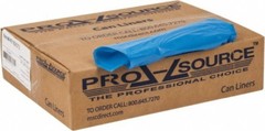 PRO-SOURCE 60 Gal 1 mil Heavy-Duty Trash Bag 38″ Wide x 58″ High, Clear Blue