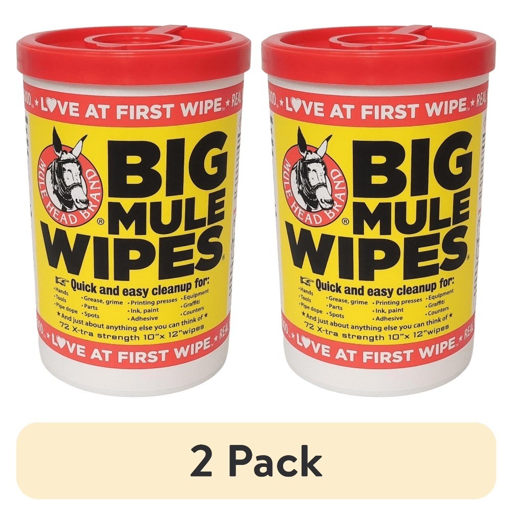 Heavy Duty Cleaning Wipes 10×12 Inches 2 Pack 72 Count All Purpose