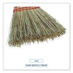 Boardwalk Corn Fiber Whisk Brooms Metal Cap Ring Yellow Free Shipping (12 Pcs)