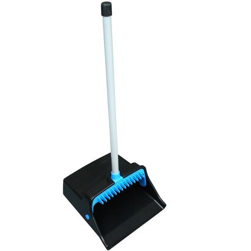 Impact LobbyMaster Plastic Dust Pan, 11.72″ Wide, 31″ PVC Handle, Blue/Black
