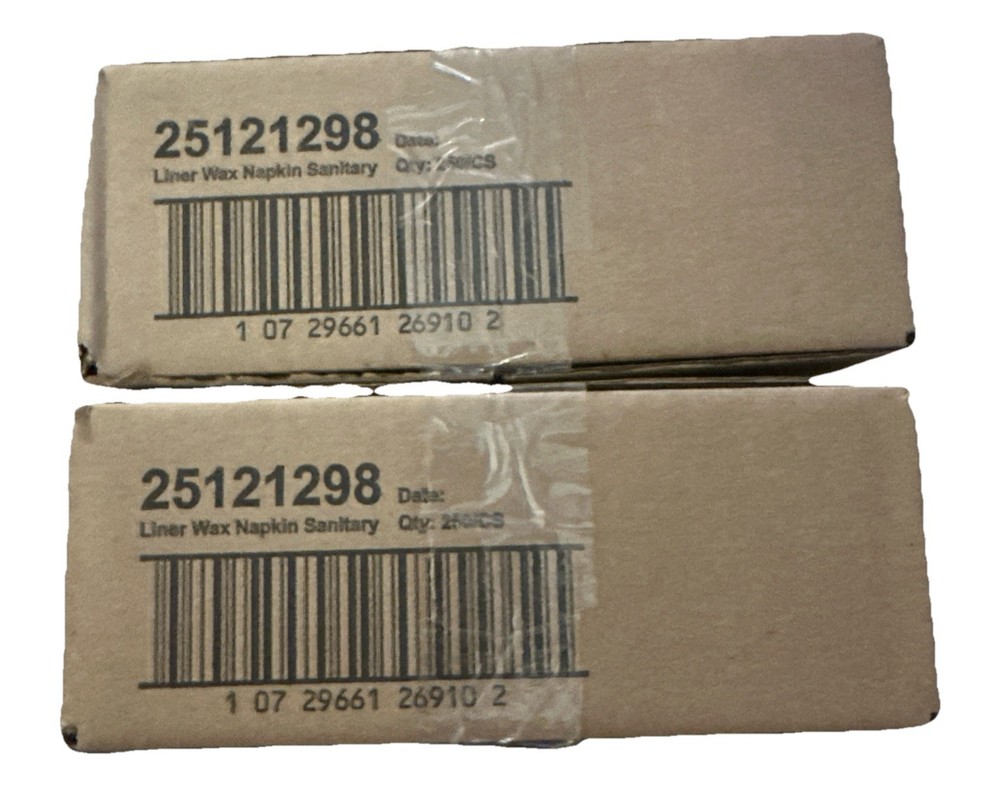 Liner Wax Napkin Sanitary Disposal Case of 250 Sealed (Box Of 2 / Total Of 500)