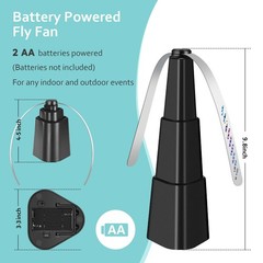 Fly Fans for Tables, Fan Outdoor Indoor Keep Flies Away, Black 4 Pack