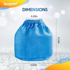 KEEPOW VRC2 Cloth Filter Compatible with Vacmaster 1.5 to 3.2 Gallon 2 Pack