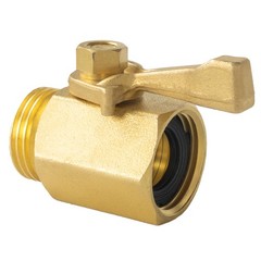 LIULO TOOL Brass Garden Hose Shut Off Valve, 2 Pack Heavy Duty 5 inches, Gold