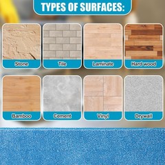 Reusable Microfiber Mop Pads, 6 Pack 18”x 6” Mop Head Replacement, Wet/Dry …