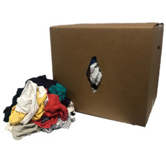 Box of Colored T-shirt Rags – Low Lint, Absorbs Very Well! (50 LB)