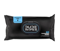 Dude Flushable Wipes XL Moisturizing Fragrance Free Multi-Surface 8 Packs