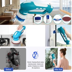 Electric Scrubber Power Cordless, Portable 360 Handheld 9.5X2 inch, Blue