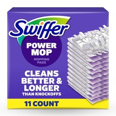 Swiffer PowerMop Multi-Surface Mopping Pad Refills for 11 CT, White/Purple