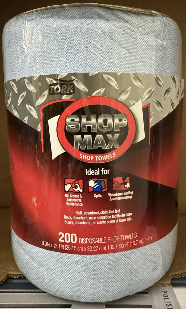 Tork ShopMax Wiper 450 Centerfeed Refill Shop Towels – Roll of 200 – 450338