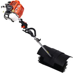 52cc Gasoline Sweeper Broom Articial Turf Lawns Snow Driveway Debris Cleaning