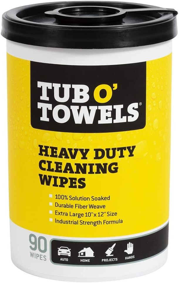 Tub O Towels TW90 Heavy-Duty 10″ x 12″ Size 90 Count (Pack of 1)