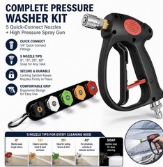 Auto Detailing, High Pressure , Spray Gun, 6″, 8.0 Gpm, 4500 Psi, 3/8 Connect