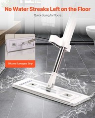 Uimoso Microfiber Flat Mop with 4 Mop Pads Flat Mop for Dry and Wet Floor