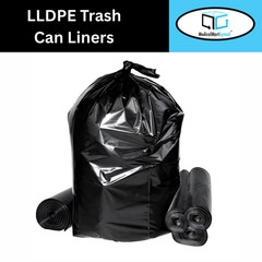 LLDPE Star Seal Can Liner Bag 55-60 Gal Black 1.25 Mil 38″ x 58″ 100 bags