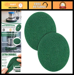 12″ Cleaning Orbiter Pads for Hard Floor Machine – 2 Pack Green Scrubber Pads