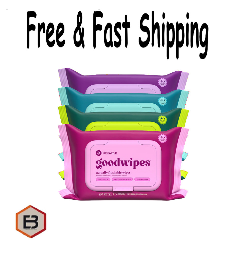 Good Wipes Variety Pack 4 Flavors Flushable Wet Wipes Travel Size NEW