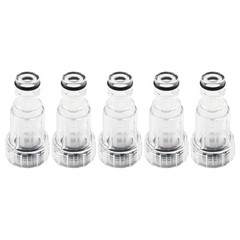 5pcs Pressure Washer Transparent Plastic Water Inlet Filter Replacement Tool New