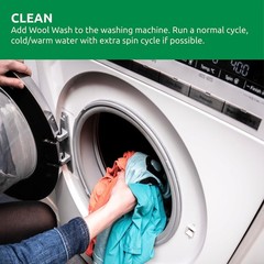 Nikwax Wool Wash, 300ml, Deodorize wool items, wool layers, safely cleans merino