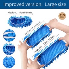 Cosywell 5 Pairs 10 PCS Mop Slippers for Floor 5 Women/7 Men, Colorful