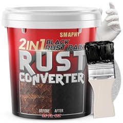 2 in 1 Rust Converter & Metal Primer, 35 oz Black Rust Reformer Paint for Met…
