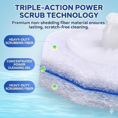 120pcs Disposable Toilet Brush Refills, Bulk 120 Count, Toilet Cleaning