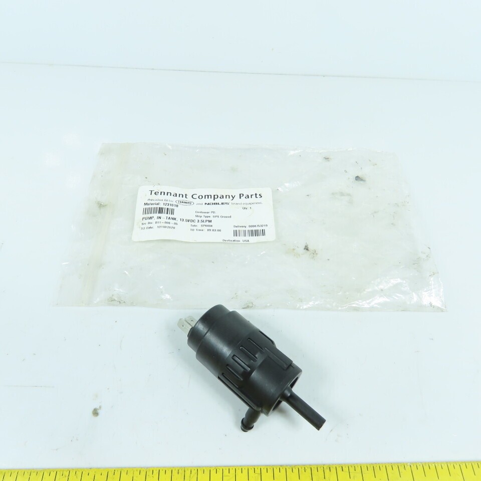Tennant 1231018 In-Tank Pump 12VDC 3.5LPM