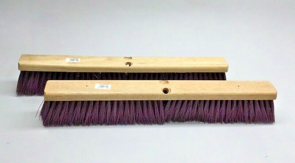 Carlisle 4520201 Broom Head Flo-Pac 24″ Hardwood Maroon Poly Bristles(Pack of 2)