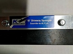 Set of (2) KRAFT TOOL 18″ Squeegee Heads with Threaded Handle Bracket MADE IN US