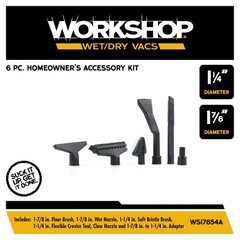 WORKSHOP Wet/Dry Vacs Shop Vacuum Accessories WS17854A Homeowner DIY Kit for …