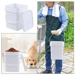 Cand 5 Gal Heavy Duty Plastic Bucket Containers W/ Sealed Lid Food Grade 4-Packs