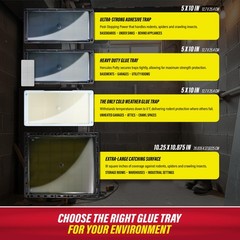 Catchmaster Rat, Snake and Mouse Traps 6Pk, Large Bulk Glue Rat 6 Pack, Red