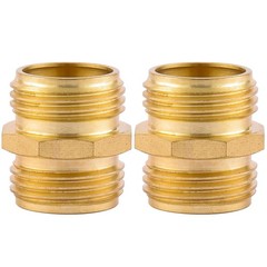 Sanpaint Garden Hose Connector, Male Double Male(2 Pack), Pack)
