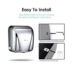 Automatic Commercial Hand Dryers for Bathrooms Commercial 1800W Heavy Duty St…