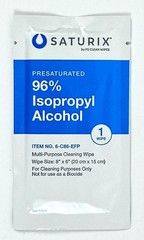 Saturix 8×6 Inch Pre-Saturated Alcohol Wipes 30-Pack Medical Cleaning Set of 10
